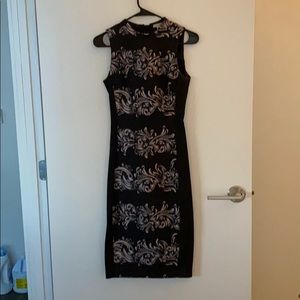 H&M black mid calf dress